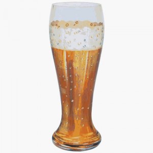 Painted Beer Glass